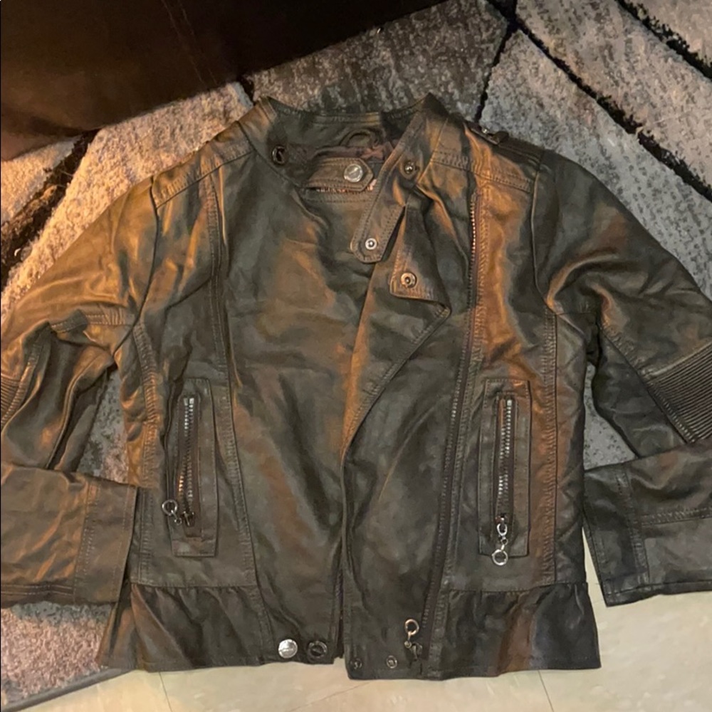 Faux leather jacket